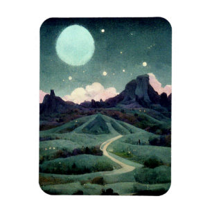 Moon Landscape Fantasy Magneet