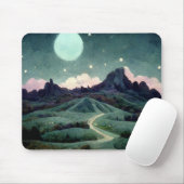 Moon Landscape Fantasy Muismat (Met muis)