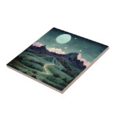Moon Landscape Fantasy Tegeltje (Zijkant)