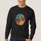 Moon Lettering Moon Mystical Full Moon Space Astro Trui (Voorkant)