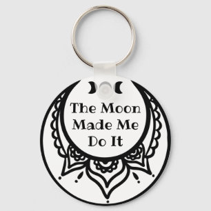 Moon liet me het doen faseert en Crescent Keycha Sleutelhanger