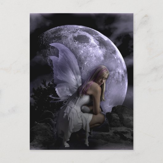 Moon Light Fairy Briefkaart (Voorkant)