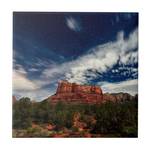Moon Light over Sedona, Arizona Tegeltje (Voorkant)