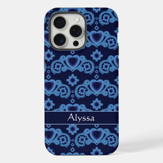 Moon Magic Stars Coeurs Celestial Midnight Blue (Verso)