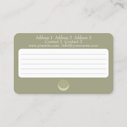 Moon Mandala - Carte de visite (Dos)