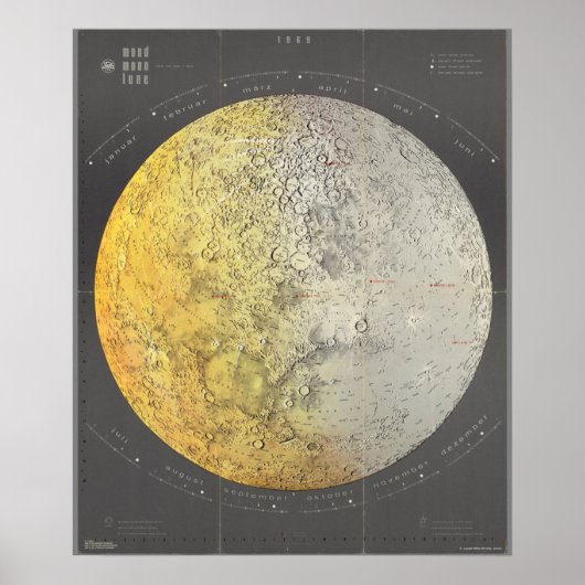  Moon Map Poster (Voorkant)