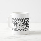 Moon méditation Polynésienne tatouage tasse (Devant gauche)