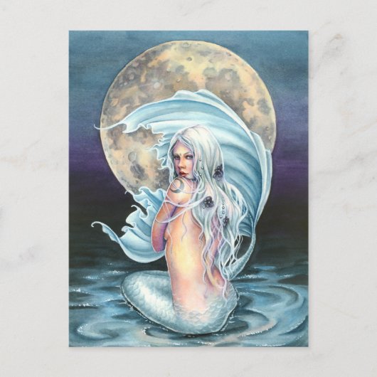 Moon Mermaid Briefkaart (Voorkant)