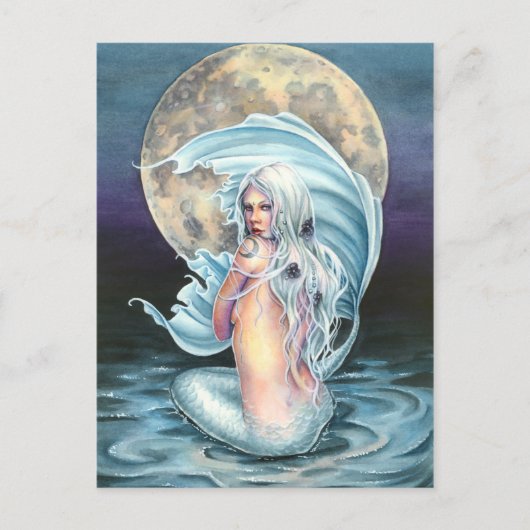 Moon Mermaid Briefkaart (Voorkant)