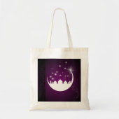 Moon met Mosque Silhouette - BegrotingsTas Tote Bag (Voorkant)