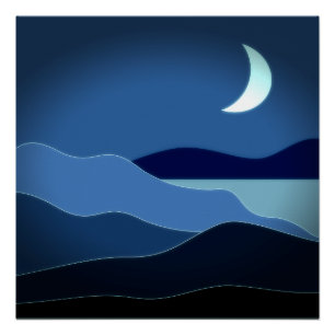 Moon Minimalist Perfect Poster