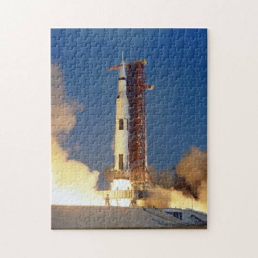 Moon Mission Spacecraft Ground Uitzicht Legpuzzel (Verticaal)