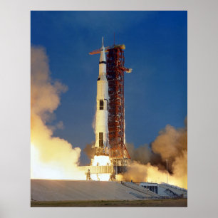 Moon Mission Spacecraft Ground Uitzicht Poster