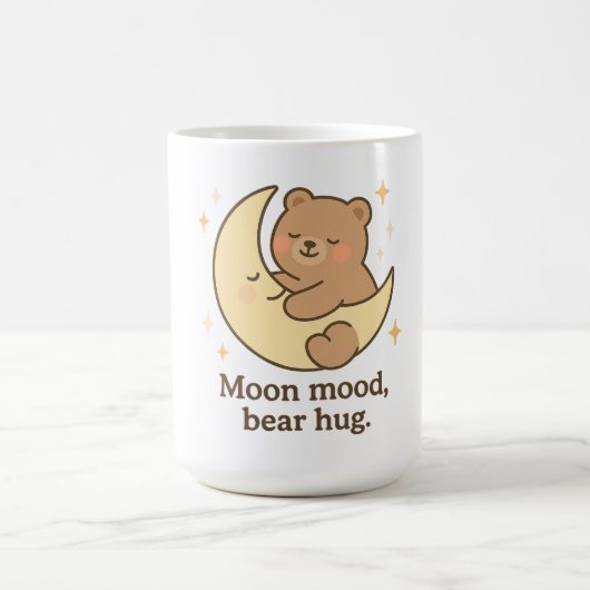 Moon Mood Ours Hug Mug Cute Cosy Esthétique Cadeau (Centre)
