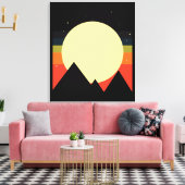 Moon Mountain Abstract Design Canvas Afdruk (Insitu (Woonkamer))