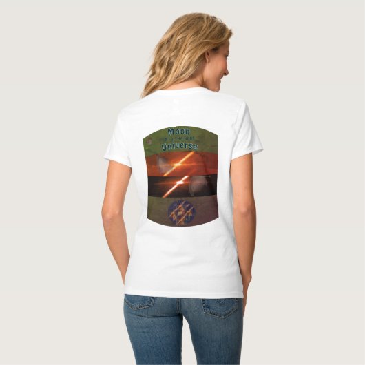 Moon Moving into the Next Universe T-shirt (Achterkant volledig)