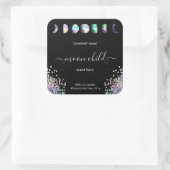 Moon Mystic Intension Celestial kristal Vierkante Sticker (Tas)