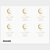Moon Mystic Witchy Céleste bocal étiquette (Feuille)