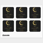 Moon Mystic Witchy Céleste bocal étiquette (Feuille)
