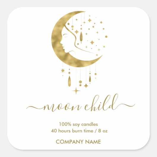 Moon Mystic Witchy Celestial potje label (Voorkant)