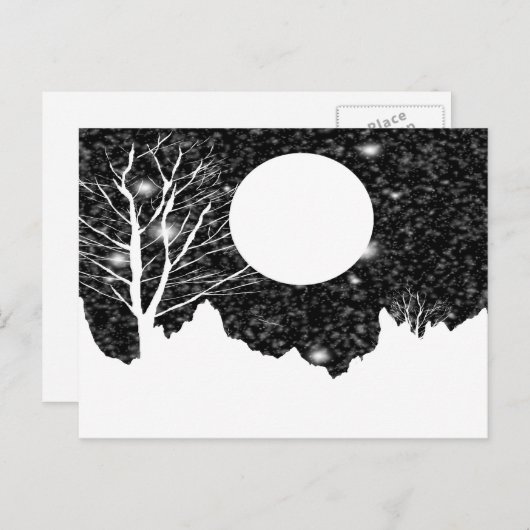 Moon Night #3 Briefkaart (Voorkant / Achterkant)