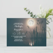 Moon Night Dragonfly & Water Grass vrijgezellenfee Kaart (Staand voorkant)