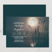 Moon Night Dragonfly & Water Grass vrijgezellenfee Kaart (Voorkant / Achterkant)