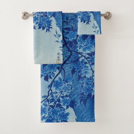 Moon Night Evening Tree Blue Moonlit Bad Handdoek (Insitu)