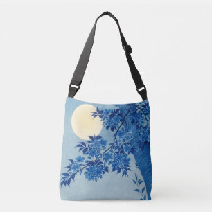 Moon Night Evening Tree Blue Moonlit Crossbody Tas