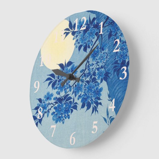 Moon Night Evening Tree Blue Moonlit Grote Klok (Hoek)