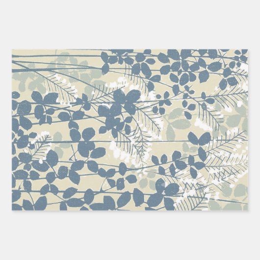 Moon Night Evening Tree Blue Moonlit Inpakpapier Vel (Voorkant 2)