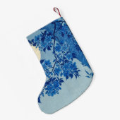 Moon Night Evening Tree Blue Moonlit Kleine Kerstsok (Achterkant (Hangend))