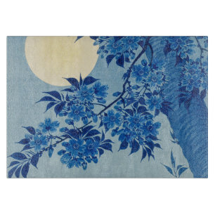 Moon Night Evening Tree Blue Moonlit Snijplank