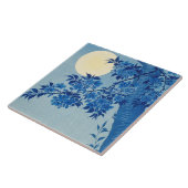 Moon Night Evening Tree Blue Moonlit Tegeltje (Zijkant)