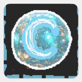 Moon Night Vierkante Sticker