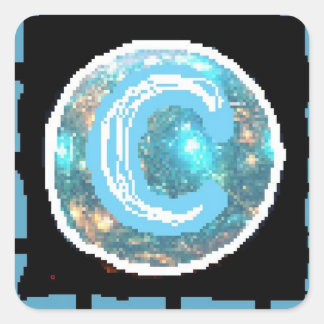 Moon Night Vierkante Sticker