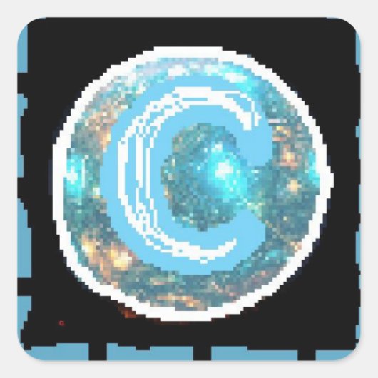 Moon Night Vierkante Sticker (Voorkant)