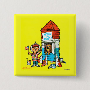 Moon of Bust! Vierkante Button 5,1 Cm