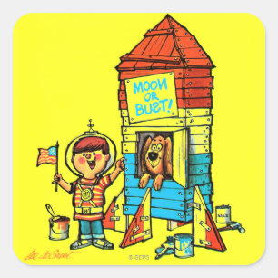 Moon of Bust! Vierkante Sticker