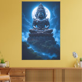 Moon of the Silent Guardian Canvas Afdruk (Insitu (Woonkamer))