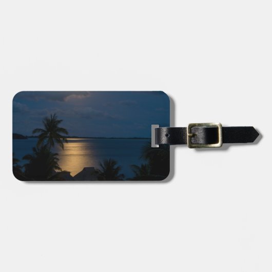 Moon on bora bora bagagelabel (Voorkant horizontaal)