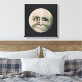 Moon optische illusie canvas afdruk (Insitu (Slaapkamer))