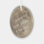 Moon Ornament Personalized Volledige de Decoratie  (Voorkant links)