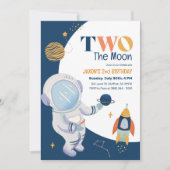 Moon Outer Space Kinder 2e verjaardagsfeestje nodi Kaart (Voorkant)