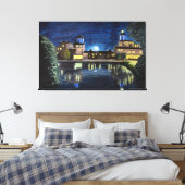 Moon over Broadmoor Canvas Art Afdruk (Insitu (Slaapkamer))