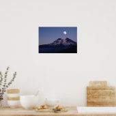 Moon over de berg Rainier Poster (Keuken)