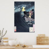 Moon over de wateren van Daimotsu Bay, Yoshitoshi Poster (Keuken)