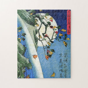 Moon over een waterval, Hiroshige, Ukiyo-e Legpuzzel