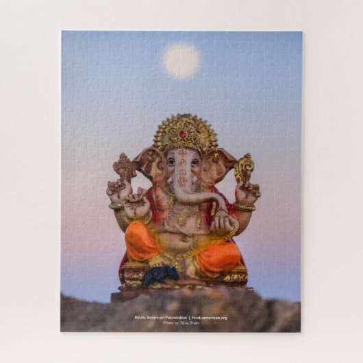 Moon Over Ganeshji, 16x20 puzzel Legpuzzel (Verticaal)