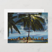 Moon over Miami Florida Briefkaart (Voorkant / Achterkant)